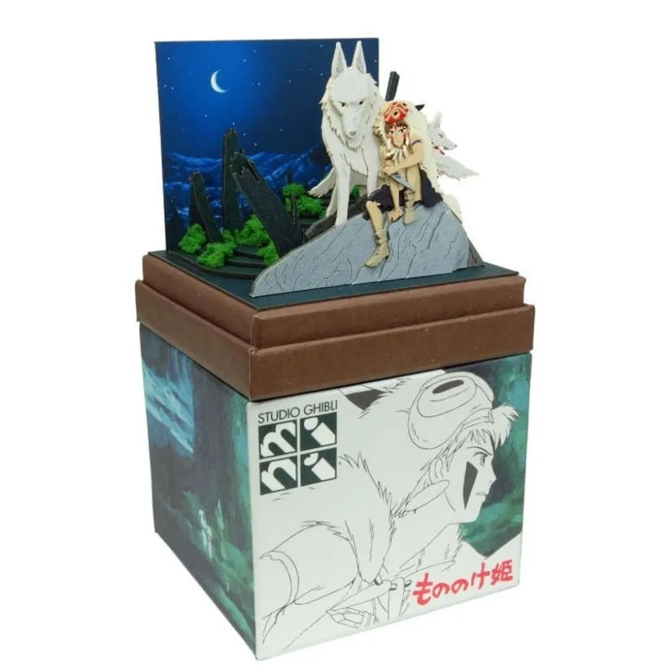 Paper Craft San And Moro Under The Moon - Princess Mononoke