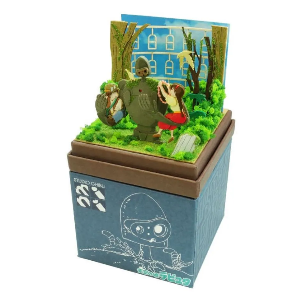 Paper Craft Sheeta & Pazu With Robot Soldier - Castle In The Sky