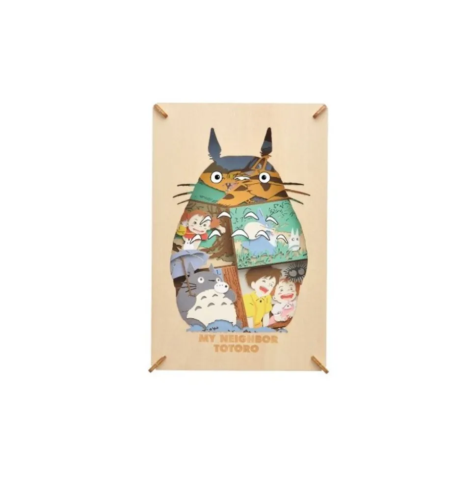 Paper Theater Wood Style Silhouette Big Totoro - My Neighbor Totoro