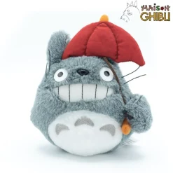 Plush Totoro With Red Umbrella - My Neighbor Totoro