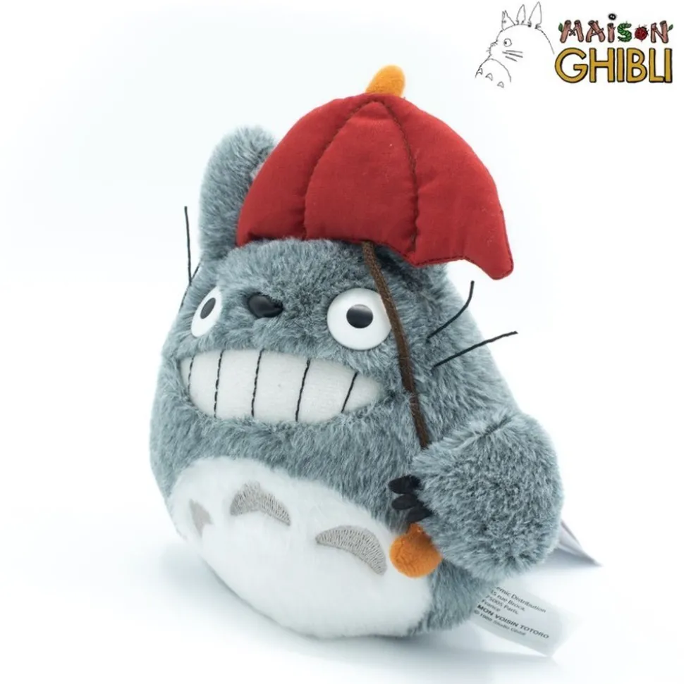 Plush Totoro With Red Umbrella - My Neighbor Totoro