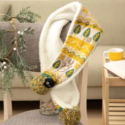 Pom Pom Scarf Totoro & Soot Sprites - My Neighbor Totoro