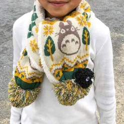 Pom Pom Scarf Totoro & Soot Sprites - My Neighbor Totoro