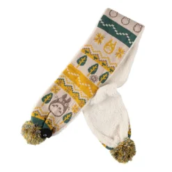 Pom Pom Scarf Totoro & Soot Sprites - My Neighbor Totoro