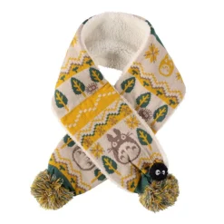 Pom Pom Scarf Totoro & Soot Sprites - My Neighbor Totoro