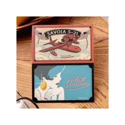 Retro Stickers Savoia & Gina - Porco Rosso