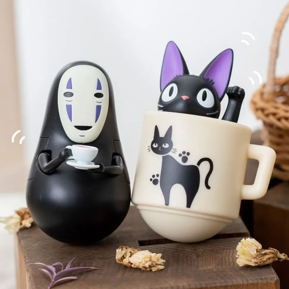 Round Bottomed Figurine No Face'S Coffe Time - Spirited Away