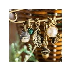 Safety Pin Brooch Totoro & Leaves - My Neighbor Totoro