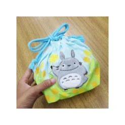Satchel With Ring Totoro Flowers 17 X 26 Cm - My Neighbor Totoro