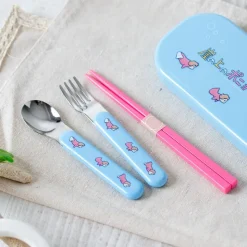 Set Chopsticks Spoon Fork Ponyo In The Ocean - Ponyo On The Cliff
