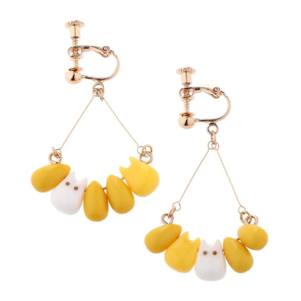 Small Totoro & Corn Clipped Earrings - My Neighbor Totoro