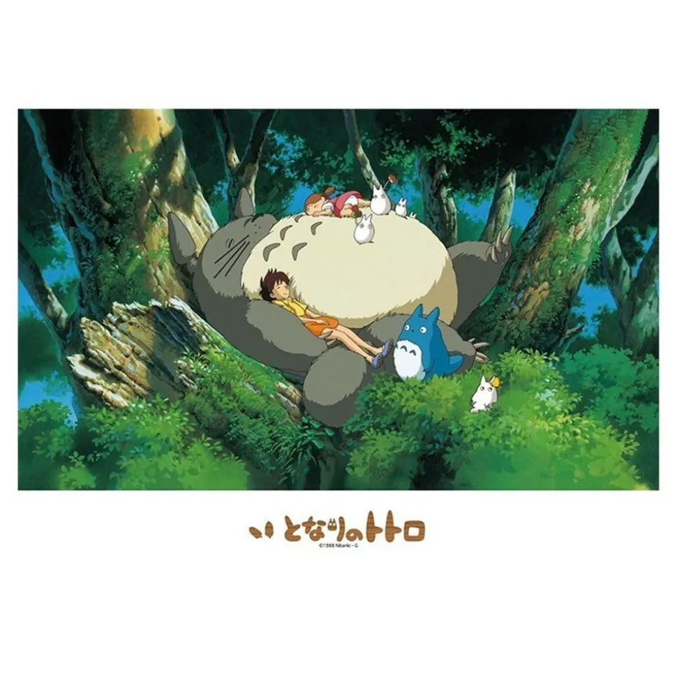 Stained Glass Puzzle 500P Napping With Totoro - My Neighbor Tororo