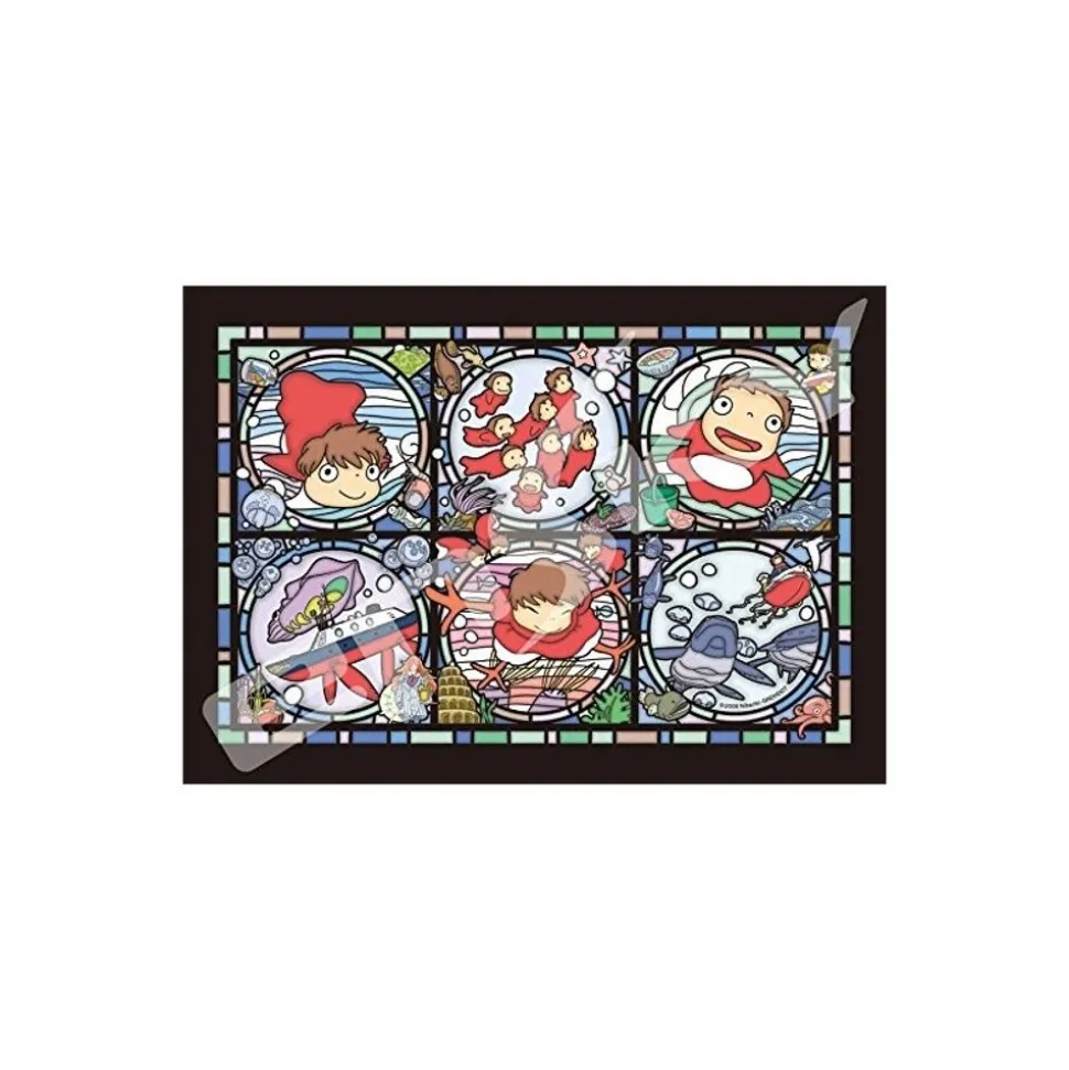 Stained Glass Puzzle 208P Ponyos Everywhere - Ponyo On The Cliff