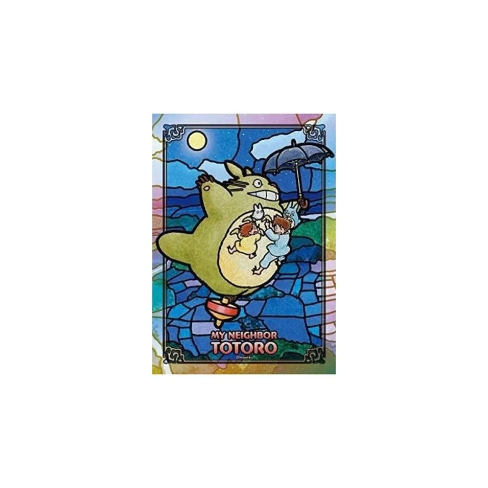 Stained Glass Puzzle 208P Totoro Under The Moon - My Neighbor Totoro