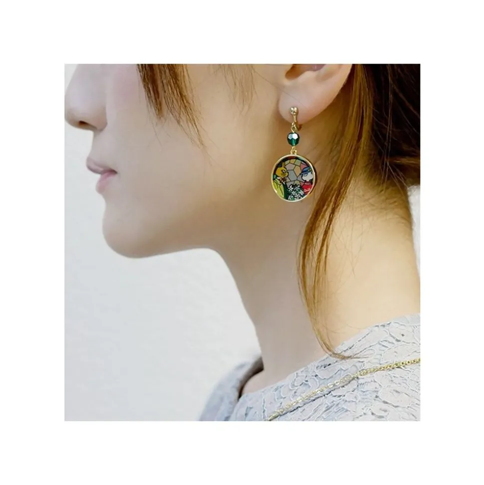Stained Glass Series - Pierced Earrings - Whisper Of The Heart