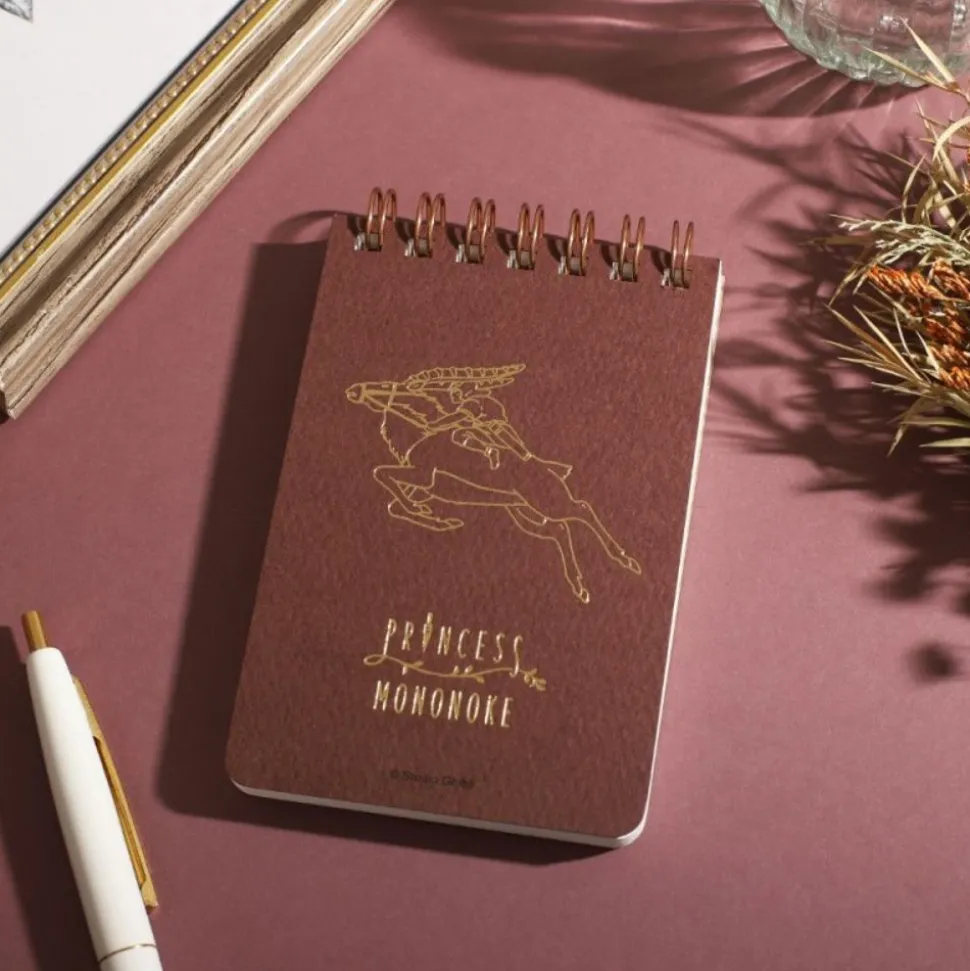 Stamped Ring Notebook 11,5 7,2Cm Ashitaka & Yakul - Princess Mononoke