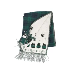 Stole With Button Totoro Check Pattern - My Neighbor Tororo