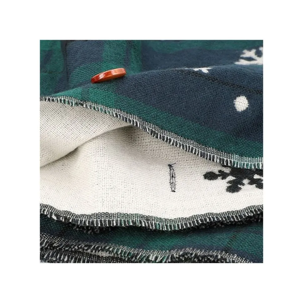 Stole With Button Totoro Check Pattern - My Neighbor Tororo