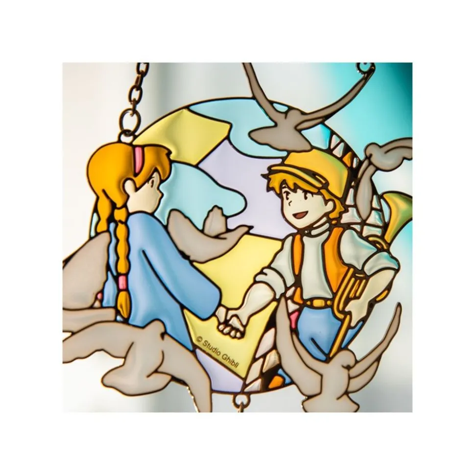 Sun Catcher Stained Glass Sheeta & Pazu - Castle In The Sky