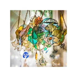 Sun Catcher Stained Glass Sheeta & Pazu - Castle In The Sky