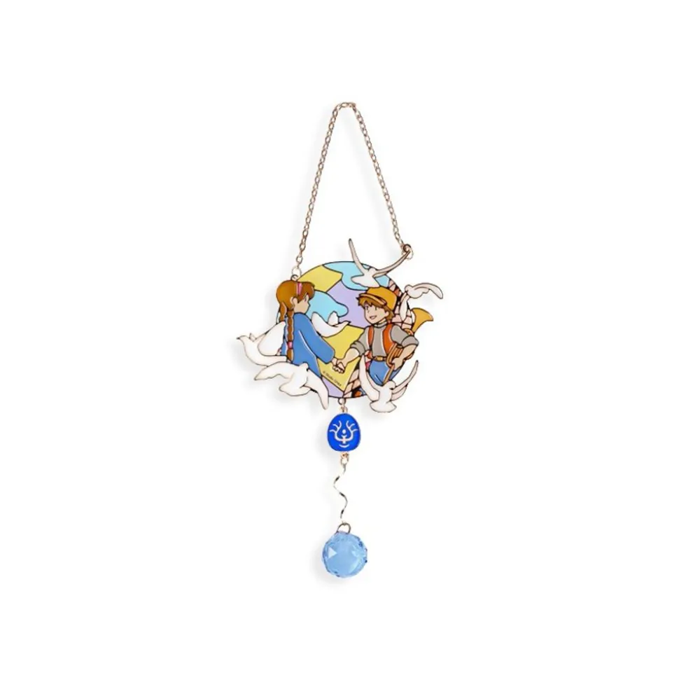 Sun Catcher Stained Glass Sheeta & Pazu - Castle In The Sky