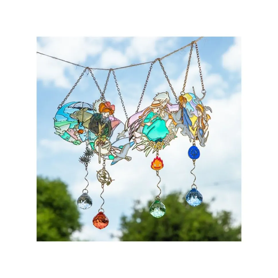 Sun Catcher Stained Glass Sheeta & Pazu - Castle In The Sky