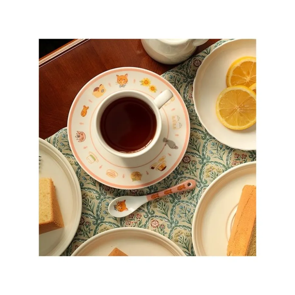 Tea Time & Cat Plate - The Cat Returns