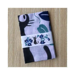 Tenugui Jiji Blue Flowers - Kiki'S Delivery Service