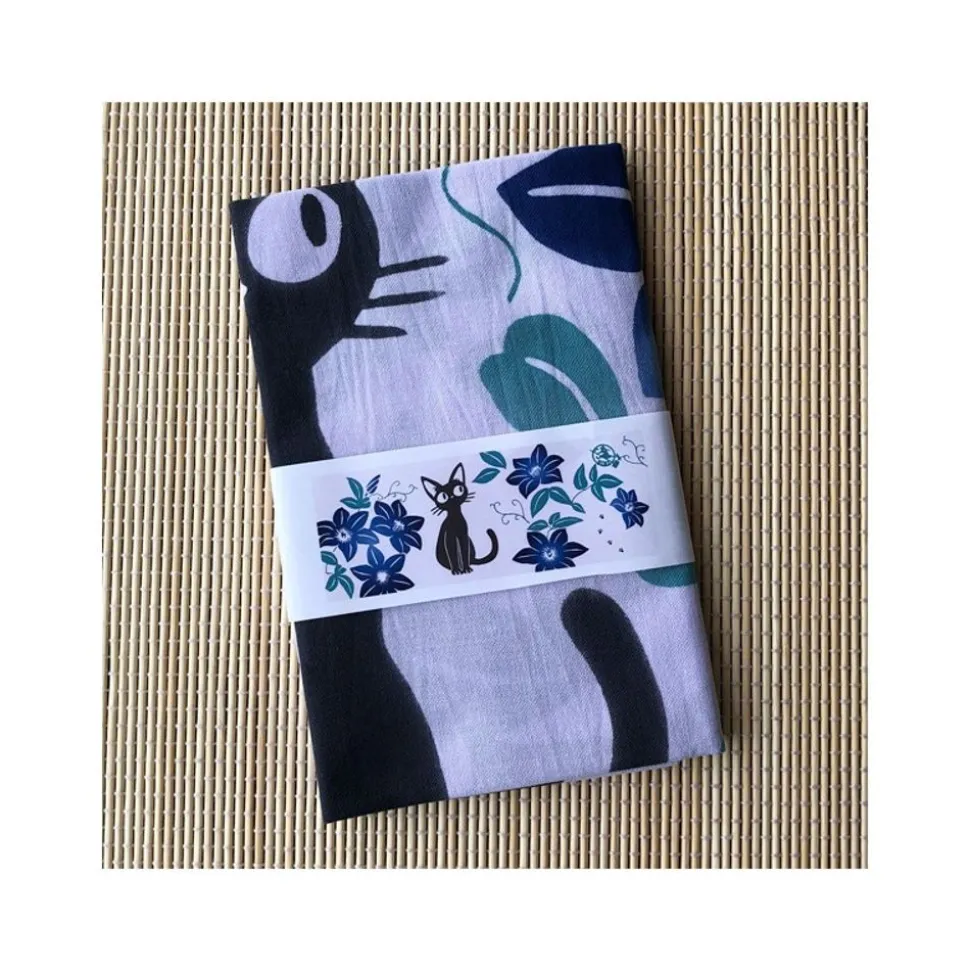 Tenugui Jiji Blue Flowers - Kiki'S Delivery Service
