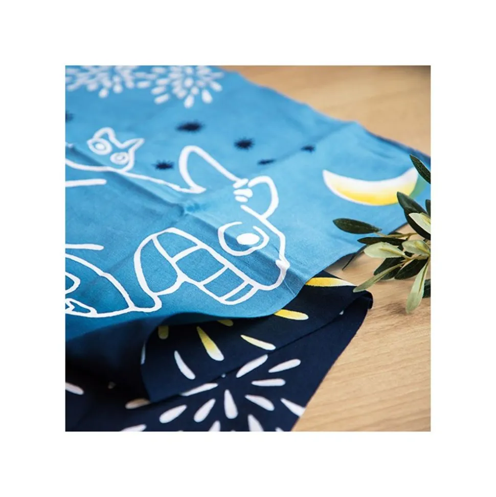 Tenugui Totoro Flying Fireworks - My Neighbor Totoro