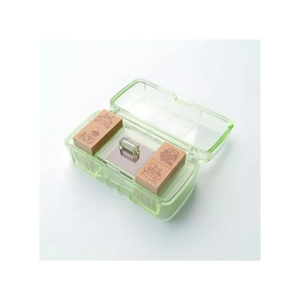 Totoro & Catbus Mini Stamp Set Green - My Neighbor Totoro