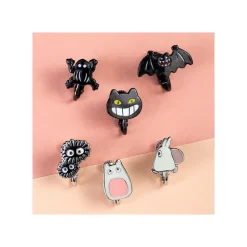 Totoro Opening Clipped Earrings Set Of 6 - My Neighbor Totoro