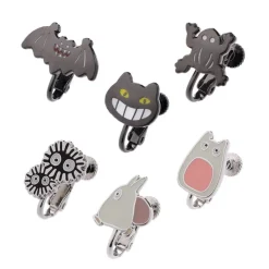 Totoro Opening Clipped Earrings Set Of 6 - My Neighbor Totoro