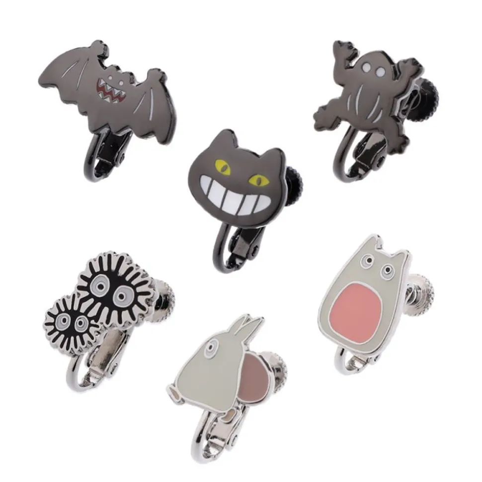 Totoro Opening Clipped Earrings Set Of 6 - My Neighbor Totoro