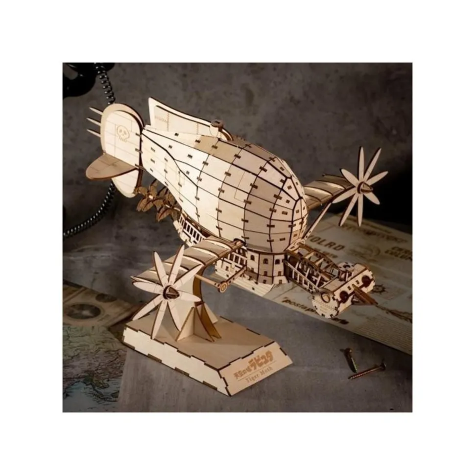 Wood Model Kigumi Tiger Moth - Castle In The Sky