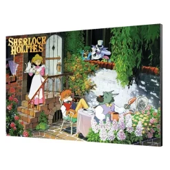 Wood Panel 03 - Tea Time - Sherlock Holmes
