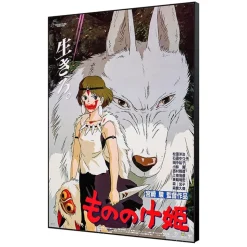 Wood Panel 35 X 50 Japanese Movie Poster - Princess Mononoke