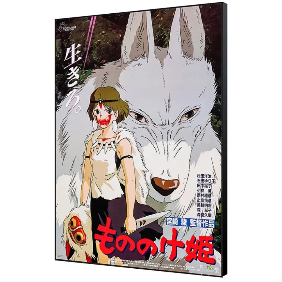 Wood Panel 35 X 50 Japanese Movie Poster - Princess Mononoke